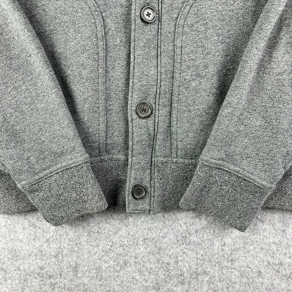 Banana Republic Jacket Men M Gray Fleece St Jaspe Full Zip Casual Modern Button*